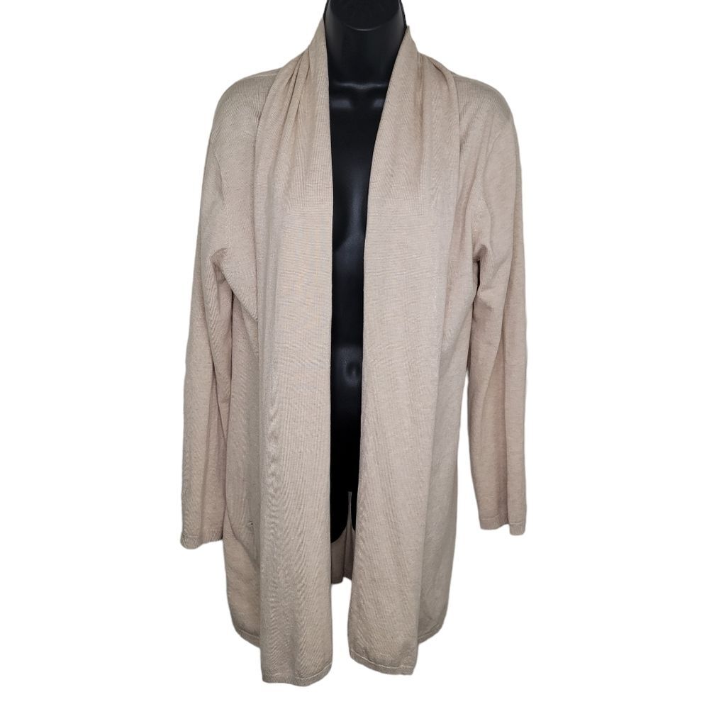 Zara Knit open front cardigan sweater with tie waist size Large